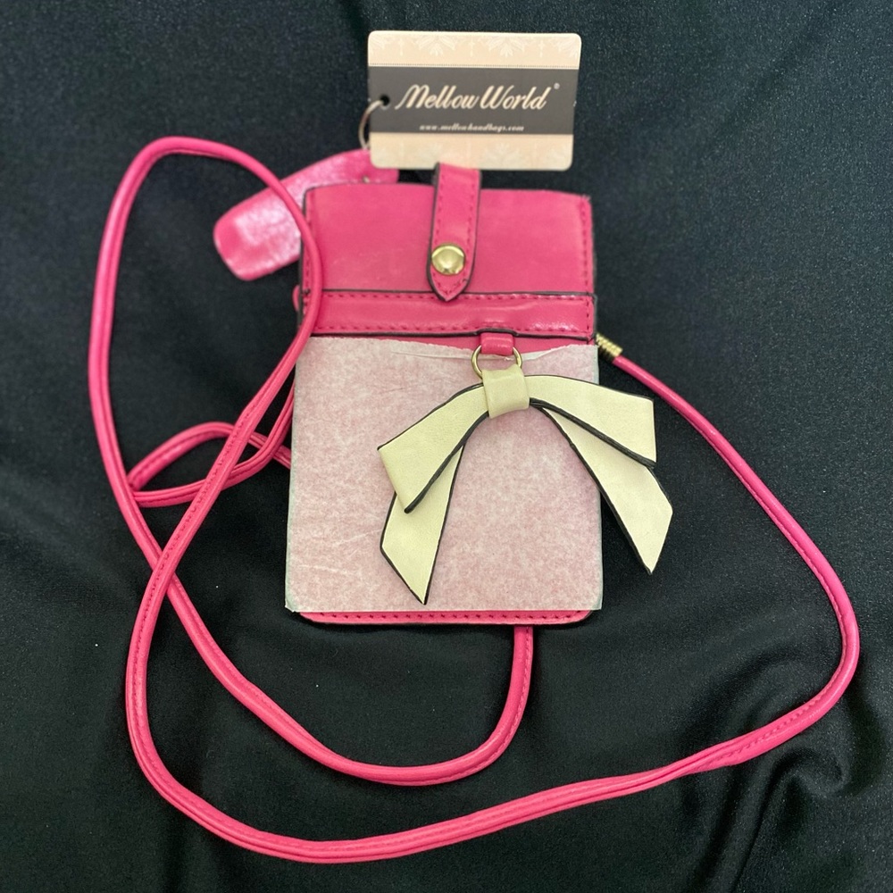 Fuchsia pink shoulder/wrist small purse.  Brand new with tags.